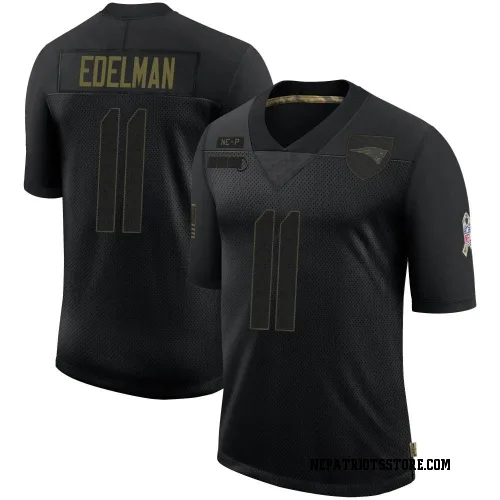 New England Patriots Youth Limited Black 2020 Salute To Service Jersey (11 Julian Edelman)