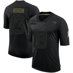 New England Patriots Youth Limited Black 2020 Salute To Service Jersey (13 Quinn Nordin)