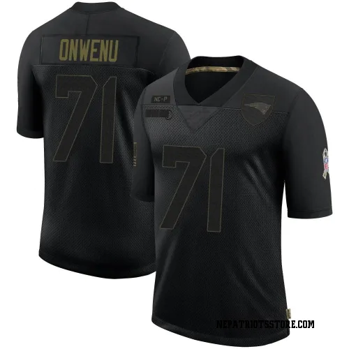 New England Patriots Youth Limited Black 2020 Salute To Service Jersey (71 Mike Onwenu)