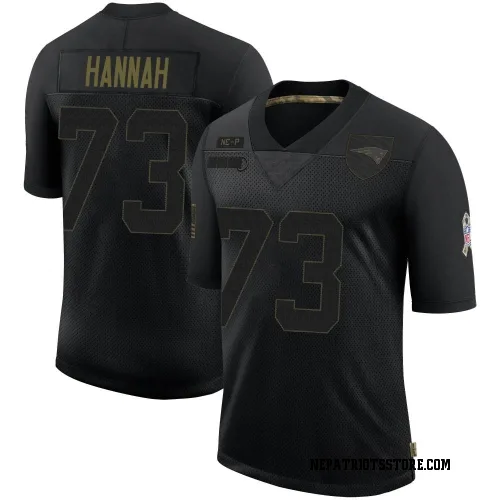 New England Patriots Youth Limited Black 2020 Salute To Service Jersey (73 John Hannah)