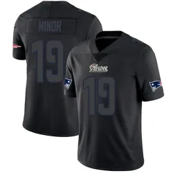 New England Patriots Youth Limited Black Impact Jersey (19 Kobee Minor)
