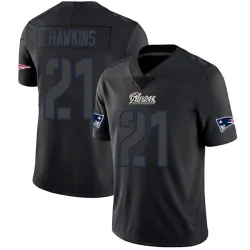 New England Patriots Youth Limited Black Impact Jersey (21 Jaylinn Hawkins)