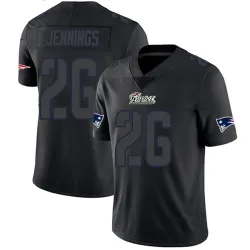New England Patriots Youth Limited Black Impact Jersey (26 Terrell Jennings)