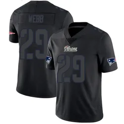 New England Patriots Youth Limited Black Impact Jersey (29 Jeremiah Webb)