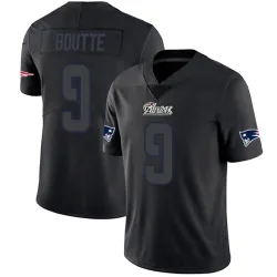 New England Patriots Youth Limited Black Impact Jersey (9 Kayshon Boutte)