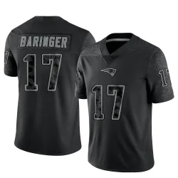 New England Patriots Youth Limited Black Reflective Jersey (17 Bryce Baringer)