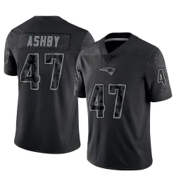New England Patriots Youth Limited Black Reflective Jersey (47 Julian Ashby)