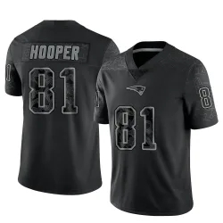 New England Patriots Youth Limited Black Reflective Jersey (81 Austin Hooper)