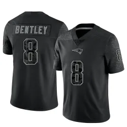 New England Patriots Youth Limited Black Reflective Jersey (8 Ja'Whaun Bentley)