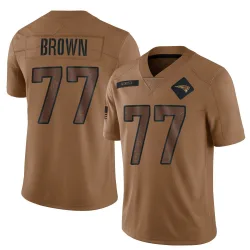 New England Patriots Youth Limited Brown 2023 Salute To Service Jersey (77 Ben Brown)