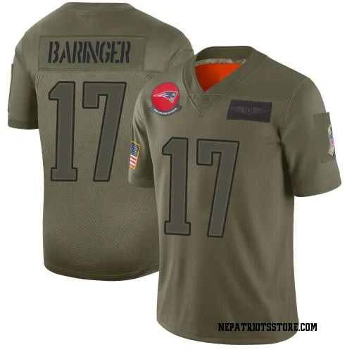 New England Patriots Youth Limited Camo 2019 Salute to Service Jersey (17 Bryce Baringer)