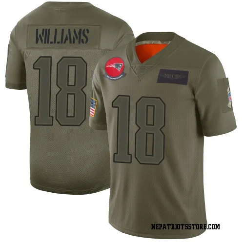New England Patriots Youth Limited Camo 2019 Salute to Service Jersey (18 Kyle Williams)