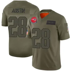 New England Patriots Youth Limited Camo 2019 Salute to Service Jersey (28 Alex Austin)