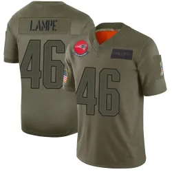 New England Patriots Youth Limited Camo 2019 Salute to Service Jersey (46 Brock Lampe)