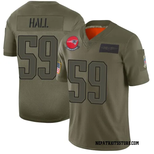 New England Patriots Youth Limited Camo 2019 Salute to Service Jersey (59 Terez Hall)