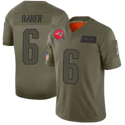 New England Patriots Youth Limited Camo 2019 Salute to Service Jersey (6 Javon Baker)