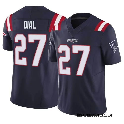 New England Patriots Youth Limited Navy Vapor F.U.S.E. Jersey (27 Marcellas Dial Jr.)