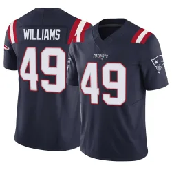 New England Patriots Youth Limited Navy Vapor F.U.S.E. Jersey (49 Trayveon Williams)