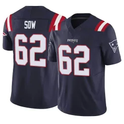 New England Patriots Youth Limited Navy Vapor F.U.S.E. Jersey (62 Sidy Sow)