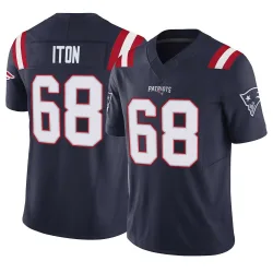 New England Patriots Youth Limited Navy Vapor F.U.S.E. Jersey (68 Isaiah Iton)