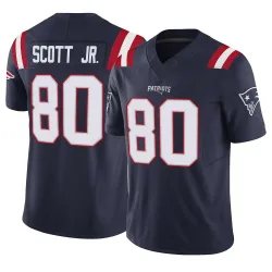 New England Patriots Youth Limited Navy Vapor F.U.S.E. Jersey (80 Gee Scott Jr.)