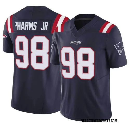 New England Patriots Youth Limited Navy Vapor F.U.S.E. Jersey (98 Jeremiah Pharms Jr.)