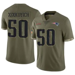 New England Patriots Youth Limited Olive 2022 Salute To Service Jersey (50 Rob Ninkovich)