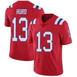 New England Patriots Youth Limited Red Vapor Untouchable Alternate Jersey (13 Jalen Hurd)