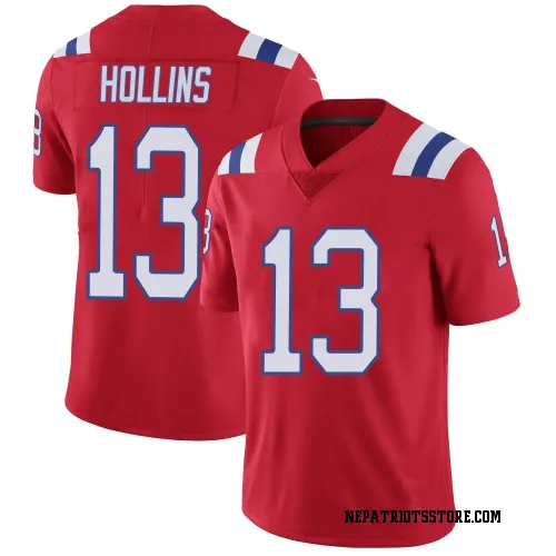 New England Patriots Youth Limited Red Vapor Untouchable Alternate Jersey (13 Mack Hollins)