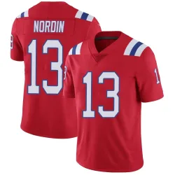 New England Patriots Youth Limited Red Vapor Untouchable Alternate Jersey (13 Quinn Nordin)