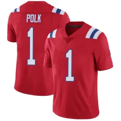 New England Patriots Youth Limited Red Vapor Untouchable Alternate Jersey (1 Ja'Lynn Polk)