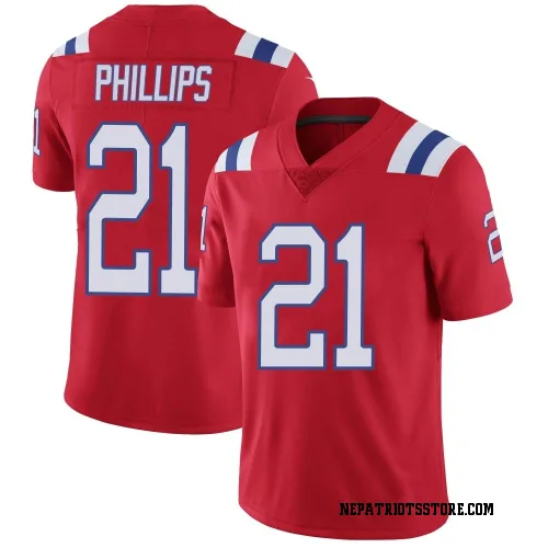 New England Patriots Youth Limited Red Vapor Untouchable Alternate Jersey (21 Adrian Phillips)