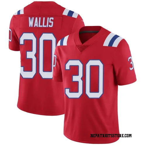 New England Patriots Youth Limited Red Vapor Untouchable Alternate Jersey (30 David Wallis)
