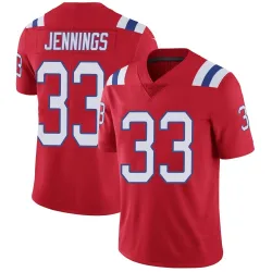 New England Patriots Youth Limited Red Vapor Untouchable Alternate Jersey (33 Anfernee Jennings)