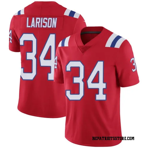 New England Patriots Youth Limited Red Vapor Untouchable Alternate Jersey (34 Lan Larison)