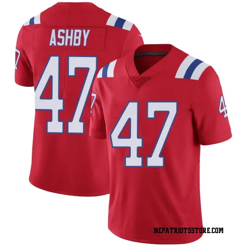 New England Patriots Youth Limited Red Vapor Untouchable Alternate Jersey (47 Julian Ashby)