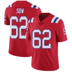 New England Patriots Youth Limited Red Vapor Untouchable Alternate Jersey (62 Sidy Sow)