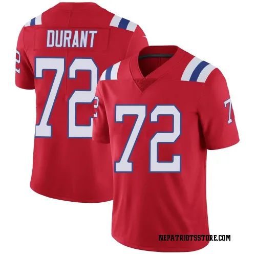New England Patriots Youth Limited Red Vapor Untouchable Alternate Jersey (72 Yasir Durant)