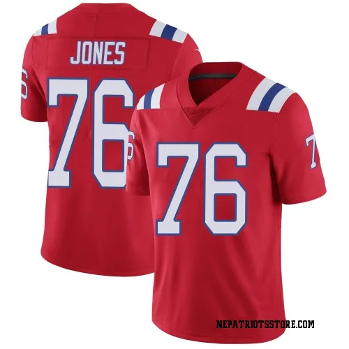 New England Patriots Youth Limited Red Vapor Untouchable Alternate Jersey (76 Caleb Jones)