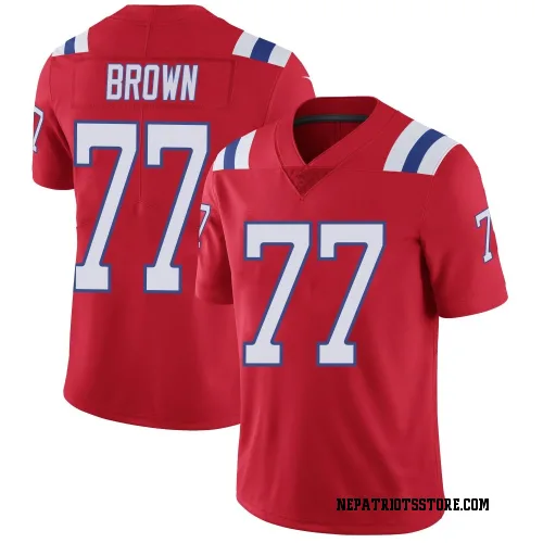 New England Patriots Youth Limited Red Vapor Untouchable Alternate Jersey (77 Ben Brown)