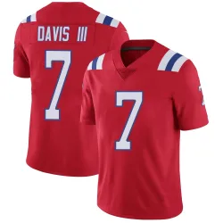 New England Patriots Youth Limited Red Vapor Untouchable Alternate Jersey (7 Carlton Davis III)