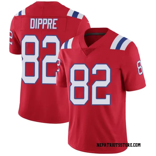 New England Patriots Youth Limited Red Vapor Untouchable Alternate Jersey (82 CJ Dippre)