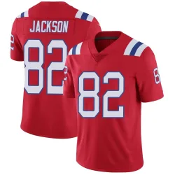 New England Patriots Youth Limited Red Vapor Untouchable Alternate Jersey (82 JaQuae Jackson)