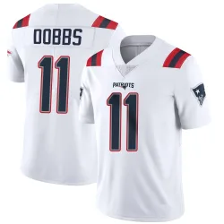 New England Patriots Youth Limited White Vapor Untouchable Jersey (11 Joshua Dobbs)