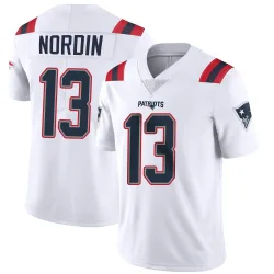 New England Patriots Youth Limited White Vapor Untouchable Jersey (13 Quinn Nordin)
