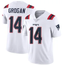 New England Patriots Youth Limited White Vapor Untouchable Jersey (14 Steve Grogan)