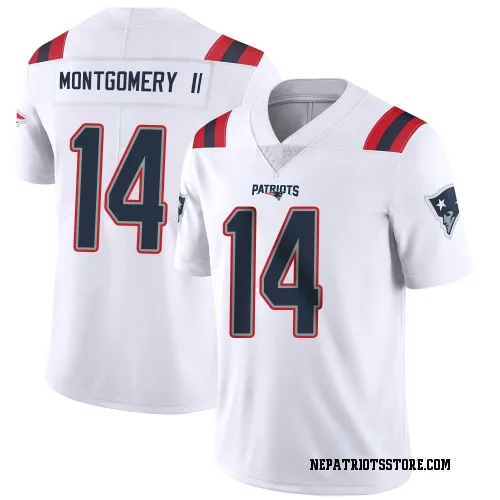 New England Patriots Youth Limited White Vapor Untouchable Jersey (14 Ty Montgomery II)