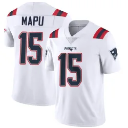 New England Patriots Youth Limited White Vapor Untouchable Jersey (15 Marte Mapu)