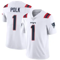 New England Patriots Youth Limited White Vapor Untouchable Jersey (1 Ja'Lynn Polk)