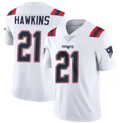 New England Patriots Youth Limited White Vapor Untouchable Jersey (21 Jaylinn Hawkins)